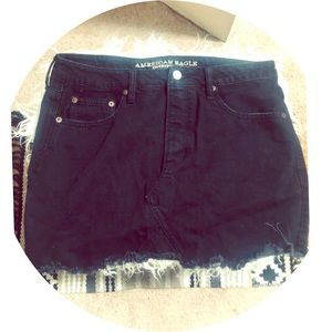 American Eagle Black Denim Skirt